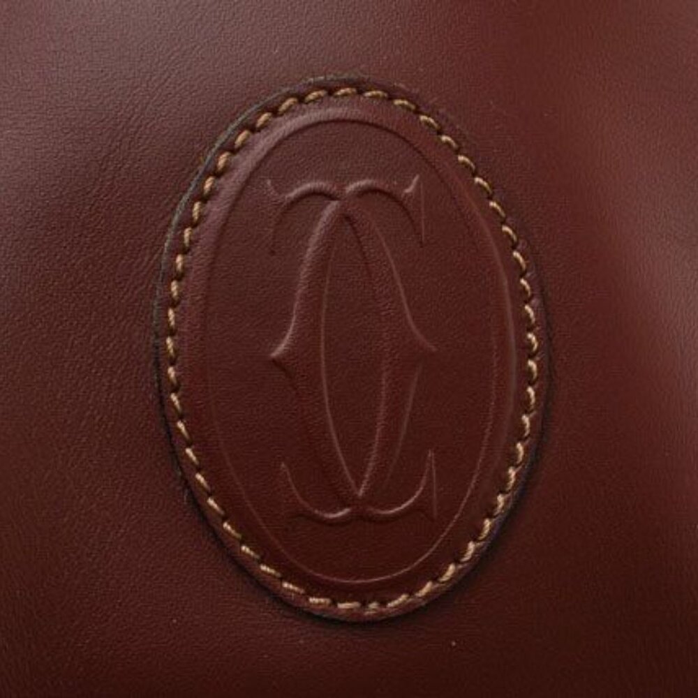 Cartier Shoulder Bag Must Line Vintage Drawstring Bag Crossbody Leather - Picture 5 of 10